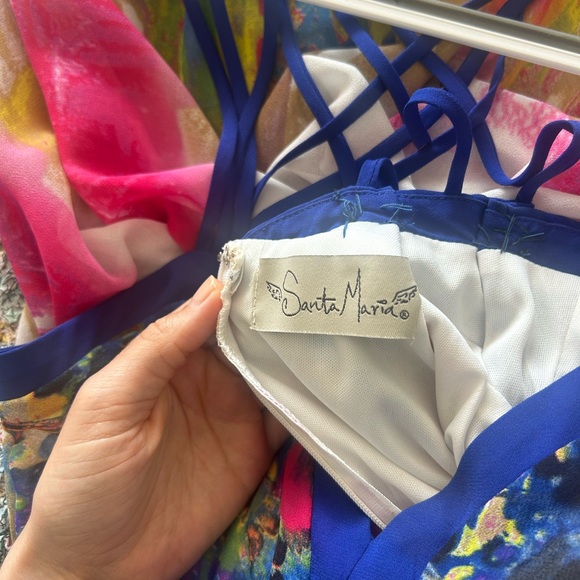 Colorful Strappy Maxi Dress - Picture 3 of 3